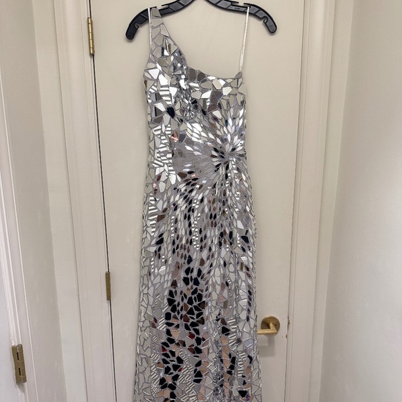 Sherri Hill - Shattered Glass Embellished High Slit Evening Gown - Picture 1 of 3